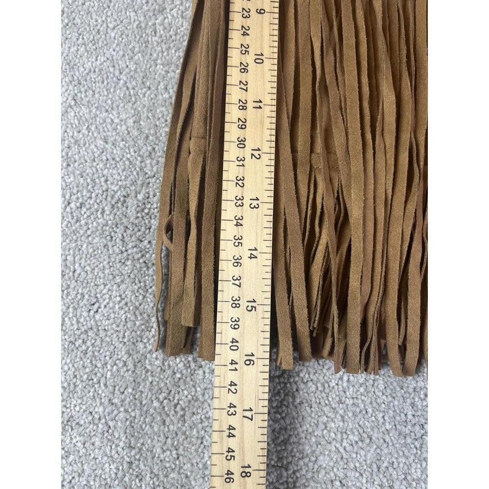 Fornia Faux Suede Fringe Skirt Size Med - Picture 6 of 6